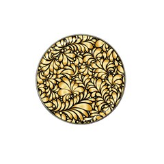 Damask-teardrop-gold-ornament-seamless-pattern Hat Clip Ball Marker (10 Pack)