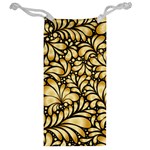 Damask-teardrop-gold-ornament-seamless-pattern Jewelry Bag Back