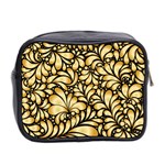 Damask-teardrop-gold-ornament-seamless-pattern Mini Toiletries Bag (Two Sides) Back