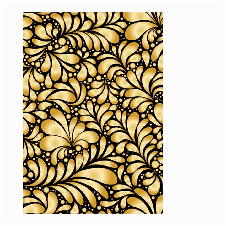 Damask-teardrop-gold-ornament-seamless-pattern Small Garden Flag (Two Sides)