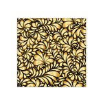 Damask-teardrop-gold-ornament-seamless-pattern Satin Bandana Scarf 22  x 22  Front