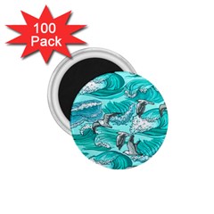 Sea-waves-seamless-pattern 1 75  Magnets (100 Pack)  by Pakemis