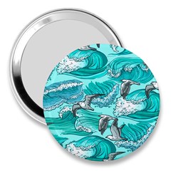 Sea-waves-seamless-pattern 3  Handbag Mirrors by Pakemis