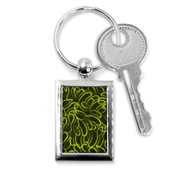 Green-abstract-stippled-repetitive-fashion-seamless-pattern Key Chain (rectangle) by Pakemis