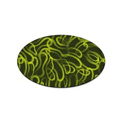 Green-abstract-stippled-repetitive-fashion-seamless-pattern Sticker Oval (10 Pack) by Pakemis