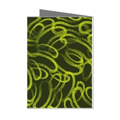 Green-abstract-stippled-repetitive-fashion-seamless-pattern Mini Greeting Cards (pkg Of 8) by Pakemis