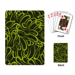 Green-abstract-stippled-repetitive-fashion-seamless-pattern Playing Cards Single Design (rectangle) by Pakemis