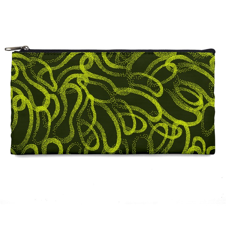 Green-abstract-stippled-repetitive-fashion-seamless-pattern Pencil Case