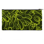 Green-abstract-stippled-repetitive-fashion-seamless-pattern Pencil Case Back