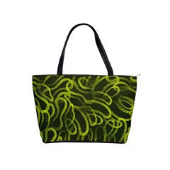 Green-abstract-stippled-repetitive-fashion-seamless-pattern Classic Shoulder Handbag by Pakemis