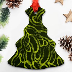 Green-abstract-stippled-repetitive-fashion-seamless-pattern Ornament (christmas Tree)  by Pakemis