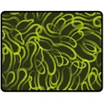 Green-abstract-stippled-repetitive-fashion-seamless-pattern Double Sided Fleece Blanket (Medium) 58.8 x47.4  Blanket Front