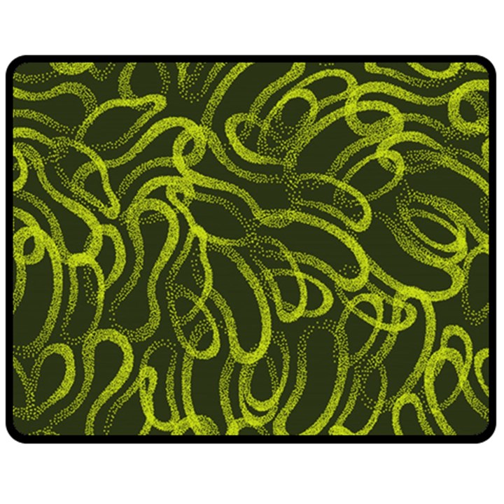 Green-abstract-stippled-repetitive-fashion-seamless-pattern Double Sided Fleece Blanket (Medium)