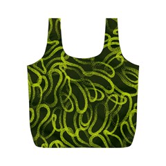 Green-abstract-stippled-repetitive-fashion-seamless-pattern Full Print Recycle Bag (m) by Pakemis