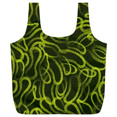 Green-abstract-stippled-repetitive-fashion-seamless-pattern Full Print Recycle Bag (xl) by Pakemis