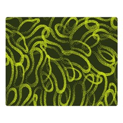 Green-abstract-stippled-repetitive-fashion-seamless-pattern Double Sided Flano Blanket (large) by Pakemis