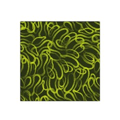 Green-abstract-stippled-repetitive-fashion-seamless-pattern Satin Bandana Scarf 22  X 22  by Pakemis