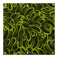 Green-abstract-stippled-repetitive-fashion-seamless-pattern Banner And Sign 3  X 3  by Pakemis