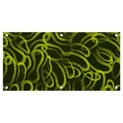 Green-abstract-stippled-repetitive-fashion-seamless-pattern Banner And Sign 4  X 2  by Pakemis