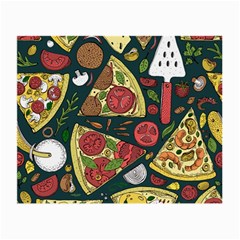 Vector-seamless-pizza-slice-pattern-hand-drawn-pizza-illustration-great-pizzeria-menu-background Small Glasses Cloth by Pakemis