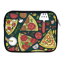 Vector-seamless-pizza-slice-pattern-hand-drawn-pizza-illustration-great-pizzeria-menu-background Apple Ipad 2/3/4 Zipper Cases by Pakemis