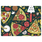 Vector-seamless-pizza-slice-pattern-hand-drawn-pizza-illustration-great-pizzeria-menu-background Flano Blanket (Extra Small) 40 x30  Blanket Front