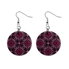 Seamless-pattern-with-flowers-oriental-style-mandala Mini Button Earrings by Pakemis