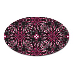 Seamless-pattern-with-flowers-oriental-style-mandala Oval Magnet by Pakemis