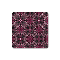 Seamless-pattern-with-flowers-oriental-style-mandala Square Magnet by Pakemis