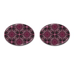 Seamless-pattern-with-flowers-oriental-style-mandala Cufflinks (oval) by Pakemis