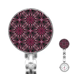 Seamless-pattern-with-flowers-oriental-style-mandala Stainless Steel Nurses Watch by Pakemis