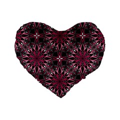 Seamless-pattern-with-flowers-oriental-style-mandala Standard 16  Premium Flano Heart Shape Cushions by Pakemis