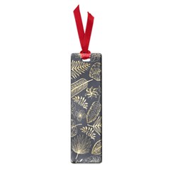 Elegant-pattern-with-golden-tropical-leaves Small Book Marks by Pakemis