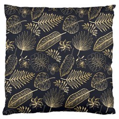 Elegant-pattern-with-golden-tropical-leaves Standard Flano Cushion Case (one Side)