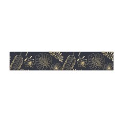 Elegant-pattern-with-golden-tropical-leaves Flano Scarf (mini) by Pakemis