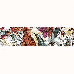 Natural-seamless-pattern-with-tiger-blooming-orchid Large Bar Mat by Pakemis