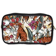 Natural-seamless-pattern-with-tiger-blooming-orchid Toiletries Bag (one Side) by Pakemis