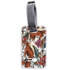 Natural-seamless-pattern-with-tiger-blooming-orchid Luggage Tag (two Sides)