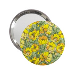 Seamless-pattern-with-graphic-spring-flowers 2 25  Handbag Mirrors by Pakemis