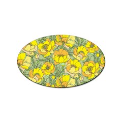 Seamless-pattern-with-graphic-spring-flowers Sticker Oval (100 Pack) by Pakemis