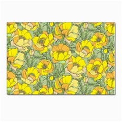 Seamless-pattern-with-graphic-spring-flowers Postcard 4 x 6  (pkg Of 10) by Pakemis