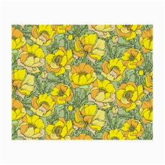 Seamless-pattern-with-graphic-spring-flowers Small Glasses Cloth by Pakemis