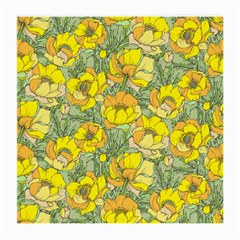 Seamless-pattern-with-graphic-spring-flowers Medium Glasses Cloth (2 Sides) by Pakemis