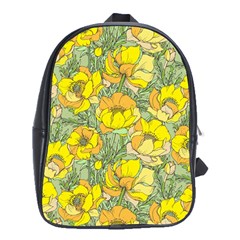 Seamless-pattern-with-graphic-spring-flowers School Bag (xl) by Pakemis