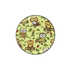 Seamless-pattern-with-flowers-owls Hat Clip Ball Marker (10 Pack)