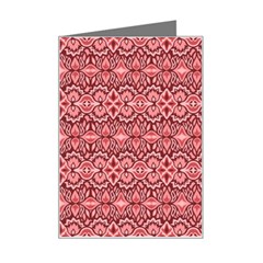 Pink-art-with-abstract-seamless-flaming-pattern Mini Greeting Card