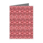 Pink-art-with-abstract-seamless-flaming-pattern Mini Greeting Card Left