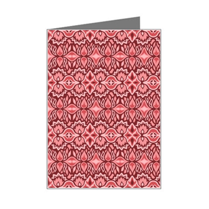 Pink-art-with-abstract-seamless-flaming-pattern Mini Greeting Card