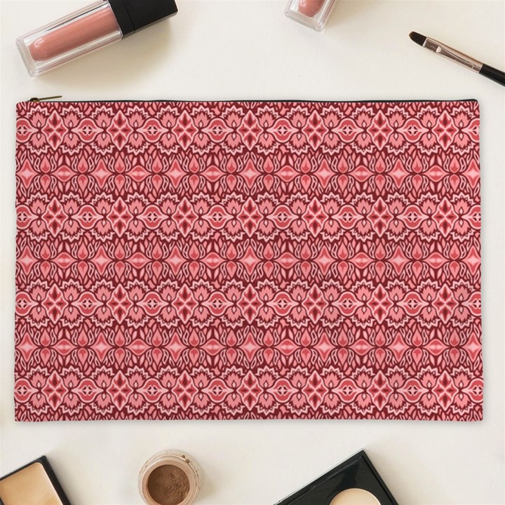 Pink-art-with-abstract-seamless-flaming-pattern Cosmetic Bag (XXL)