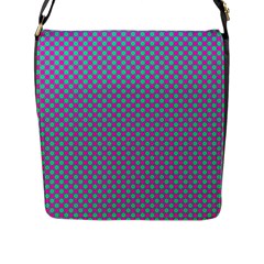 Pattern Flap Closure Messenger Bag (l) by gasi